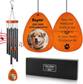 Personalized Dog Memorial Gifts for Loss of Dog - Custom Sympathy Wind Chime with Photo & Name, 26"/32"/37" Outdoor Bereavement Keepsake for Garden or Patio(Black)