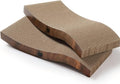 Reversible Wave Cat Scratcher for Indoor Cats - Cat Scratching Board, Horizontal Cat Scratch Pad Lounger with Reversible Usability and Extra Comfort for Lounge(2Pack, Dark Cherry)