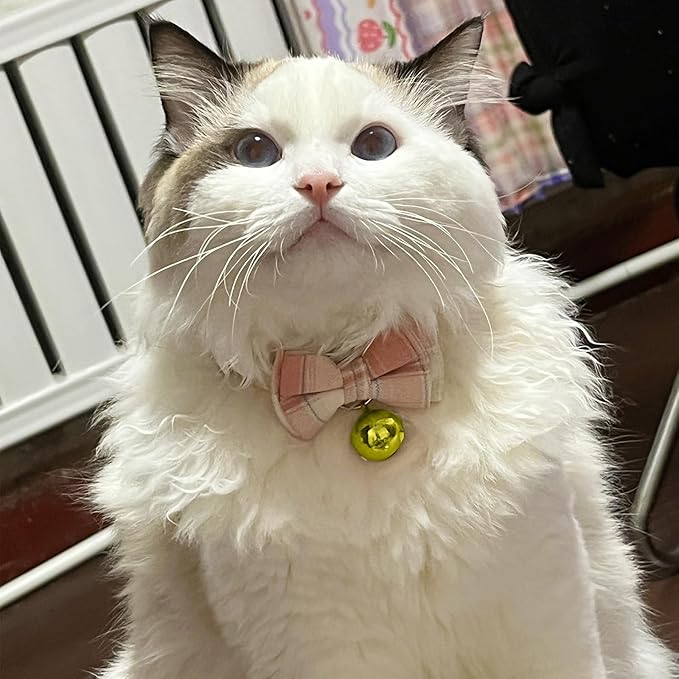 SJANE 4 Pack Cat & Dog Copper Bells - Pet Tracker Training | Pet Collar Accessories | Save Birds & Wildlife(Green)