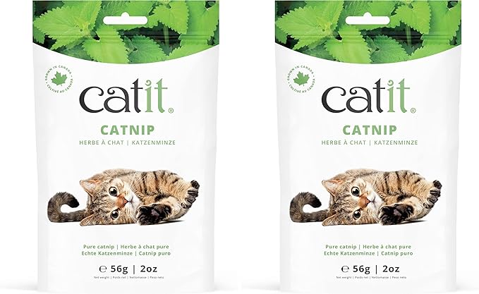 Catit Dried Catnip for Stimulating Indoor and Outdoor Cats, 2 oz. (Pack of 2)