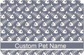 Personalized Dog Cat Food Mat PU Non-Slip at The Bottom Dog Bowl Mat Dog Mat for Food and Water Custom Pet Dog Food Mats for Floors Waterproof (Fish Bone)
