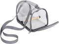 FAVOMOTO Portable Bird Carrier Cage Lightweight Travel Cage with Perch Small Grey for Budgie Parrot Outdoor Transport