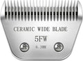 Precision Ceramic Wide Blades for Dog Grooming,Compatible with Andis,Oster A5,Wahl km10 Clippers-Dog and Cat Grooming Replacement Blade (5FW(6.3MM))