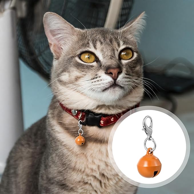 24pcs Cat Bell for Cat Collar, Small Dog Collar Bells, Metal Small Pet Puppy Bell for Pet Cats Dog Collars Charms Accessories