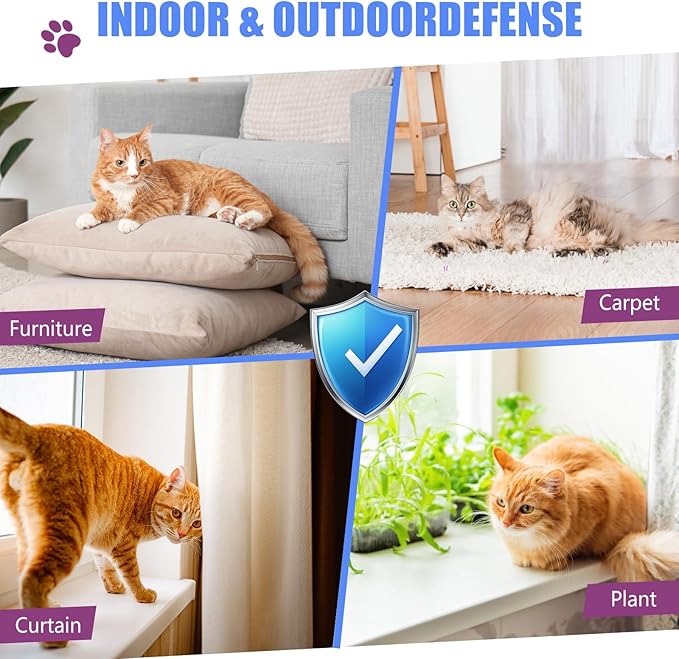 Cat Deterrent Spray - Cat Scratch Deterrent Spray for Furniture Protection, Effective Training Aid with Natural Ingredients - Non-Toxic Formula for Cats and Kittens Light 7.0 fl.oz