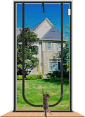 Cat Screen Door 51x87'' Reinforced Cats Resistant Mesh Screen Door with Zipper Closure, Pets Scratch Proof Screen for Living Room, Bedroom, Patio, Fits Openings 49x85''