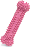 Nylabone Textured Teething Bone Puppy Chew Toy, Soothing Puppy Teething Bone, Enrichment Toy for Puppies, Pink, Chicken Flavor, X-Small Dogs - Up to 15 Ibs, 1 Count