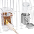 lemtrflo No Mess Bird Feeder Water Dispenser Set, Bird Feeder for Cage, Cage Accessories for Cockatiels, Finches, Budgies and Canaries