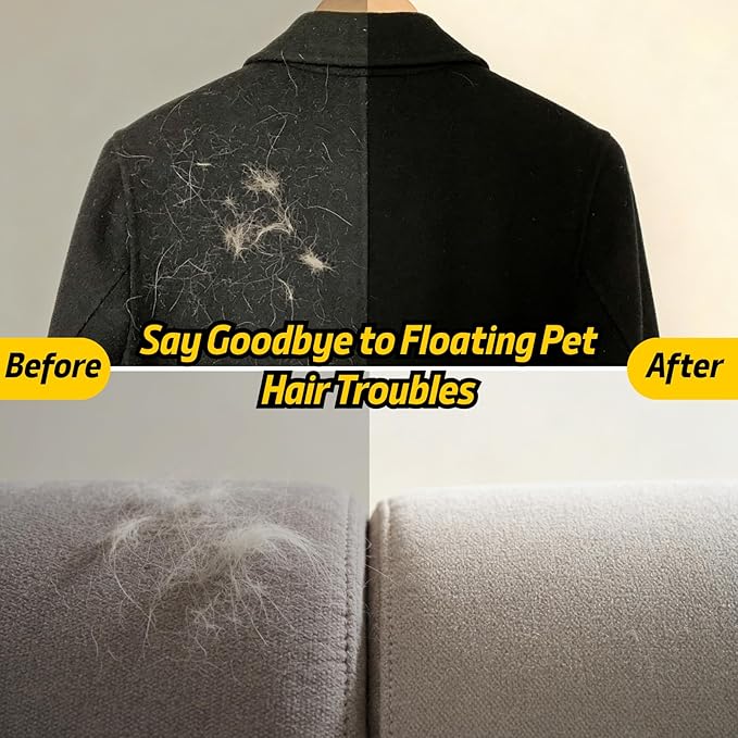 Pet Hair Removal Glove for Dogs & Cats, Upgraded Electrostatic Anti-Slip Pet Hair Removal Tool with 5-Finger Design, Thickened Magic Brush Pet Hair Remover for Couch Carpet Clothes, 1 PCS