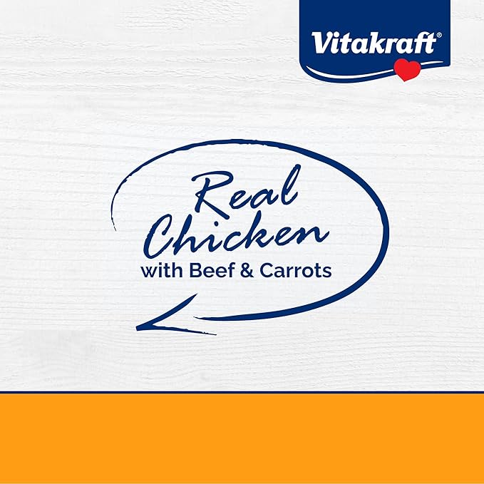 Vitakraft Meaty Morsels Dog Treat, Chicken Recipe with Beef & Carrots, Value-Pack, 4 Count