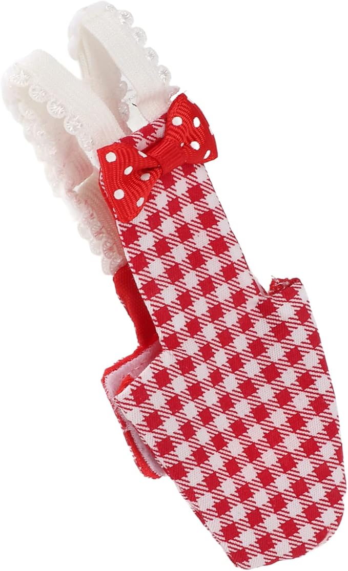Bird Diaper Red Cotton Adjustable Parrots Pilot Suit for Macaw Budgies Safe Soft Comfortable for Parakeet 1x Bird Diaper (M Red Plaid)