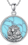 Guinea Pig/Raccoon/Butterfly/Panda/Hummingbird/Giraffe/Rabbit Necklace 925 Sterling Silver Animal Pendant Jewelry Gift for Women Mom