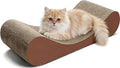 Simple Delxue Large Cat Scratcher Cardboard Bed, Horizontal Cat Scratcher Cardboard Lounge Bed, 100% Recyclable&Reversible Durable Board Pads Prevents Furniture Damage