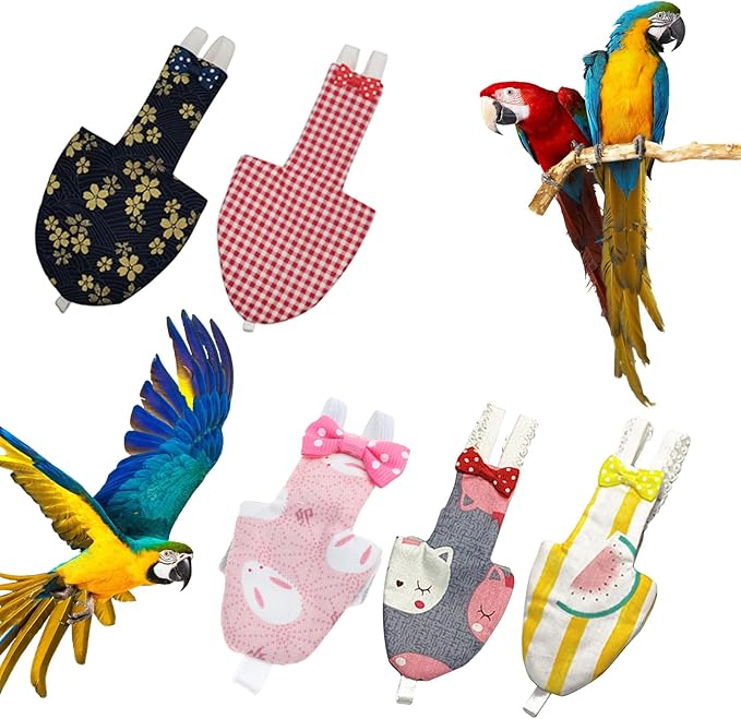 Pet Bird Physiological Pants Diapers Pigeons Flying Parrots Diapers for Diaper Washable Regulable Nappy