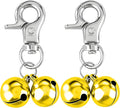 EXPAWLORER Pet Bells for Dog Cat Collar Charm - 2 Pack Cat Collar Accessories Bells Loud, Pet Jingle Ornament Training Pendant Neck Decoration, Tracker for Saving Birds, Gold
