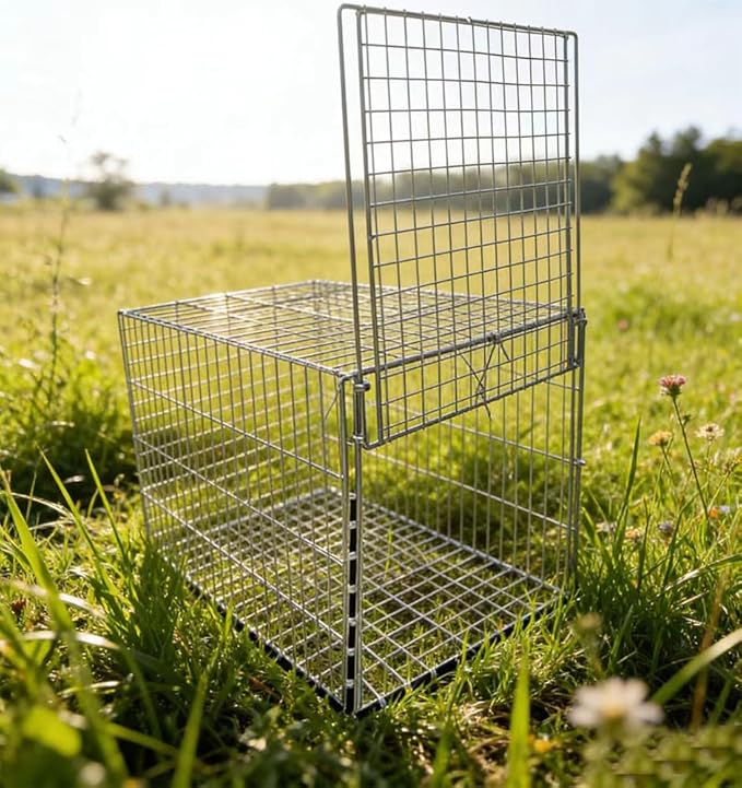 Pigeon Cage,One Way Entry Pigeon Trap, Portable and Easy to Assemble Outdoor Bird Cage with Escape Proof Design Spacious Bird Cage Pigeon Cage Suitable for Parrots