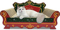 Luxury Cardboard Cat Scratcher Sofa Bed, Couch Shaped Scratching Board, Scratch Lounge with Catnip, Scratcher for Indoor Cats Large (Christmas Tree Pattern)