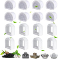 TuTuYa 16PCS Cat Water Fountain Filters Replacement Compatible with PetSafe Drinkwell Fountains, 8 Replacement Carbon Filters + 8 Replacement Sponges Foam Filter for Dog and Cat Fountains