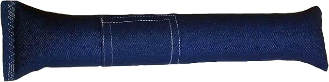 Refillable 15" Catnip Cat Kicker Toy Filled with 1 oz Canadian Catnip, Dark Denim