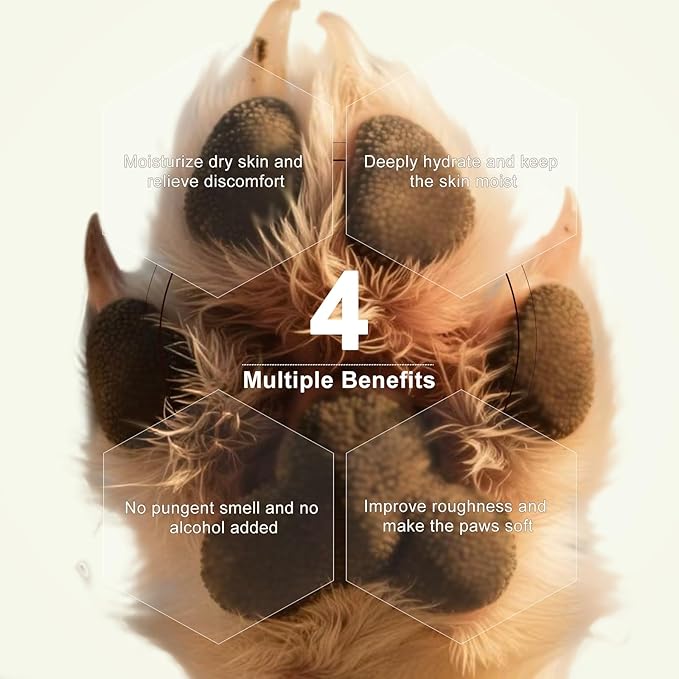 FlowFish Dog Paw Balm 1 oz for Dog and Cat, Soothing Paw Balm, Lick-Safe, for Drying and Cracked Pads, Moisturizing and Healing Dry and Cracked Paw Balm, Improves Rough Paws(2 PCS)