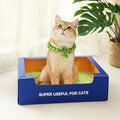 Waterproof Disposable Cat Litter Boxes with Waterproof Coating – Foldable Cardboard Litter Box for Cats, Portable & Travel Friendly, Leak-Resistant, 15" x 12" x 4.7"