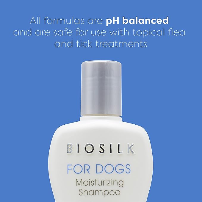 BioSilk Silk Therapy Moisturizing Shampoo for Dogs - Best Dog Shampoo for Pets with Dry, Itchy, or Sensitive Skin, Gentle Dog Wash, Essential Grooming Supplies, 12 Fl Oz - 2 Pack