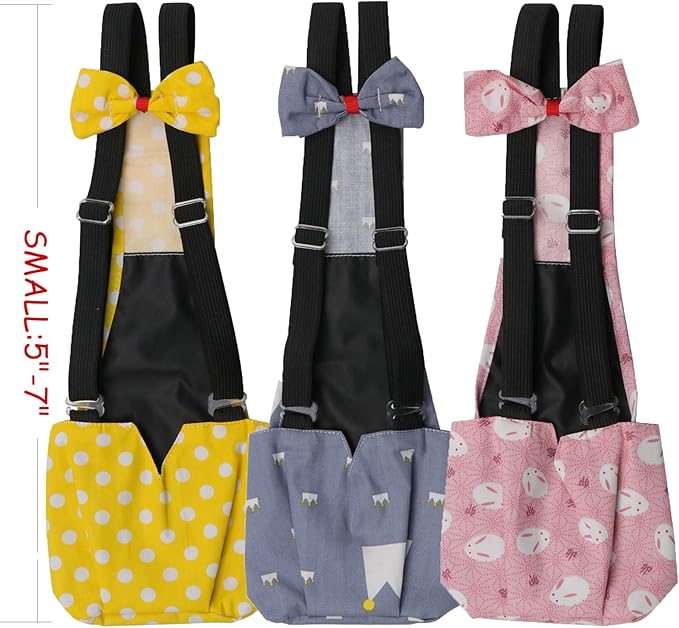 BestParts 3pcs Adjustable Cloth Diaper Wearable Poultry Waterproof Reusable Diapers for Farm Pet Goose/Duck/Chicken Sliding Version (Yellow+Gray+Pink, S(0.55-1.68pounds))