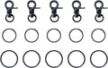5 Pcs Dog Tag Clips with 5 Pcs 3/4 Inch 1 Inch Keychain Metal Rings for Pet Kitten Cat Collars ID Holder