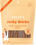 Bocce's Bakery Jerky Stick Dog Treats, Wheat-Free, Made with Limited-Ingredients, Baked in The USA with No Added Salt or Sugar, Natural & High-Protein, Turkey & Sweet Potato, 4 oz