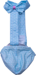 BestParts Adjustable Diaper Waterproof Reusable Diapers, Cloth Diaper Wearable Poultry for Farm Pet Goose, Pet Duck,Pet Chicken, Adhesive Version (Blue Dots, L(4.41-8.82pounds), 1, Count)