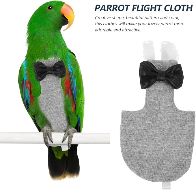 balacoo Washable Bird Diapers for Parrots 4Pcs Reusable Lightweight Flight Suit Liners Breathable Skin-Friendly Bird Costume for Macaw Parakeet Cockatoo