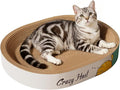 Extra Large Cat Scratcher Bed, 19.7" L x 13.8" W x 3.5" H Anti-Tip XL XXL Cat Scratch Cardboard, Scratching Board Pad for Indoor Cats Kitty Kittens, Scratch Lounge House Couch, Furniture Protector
