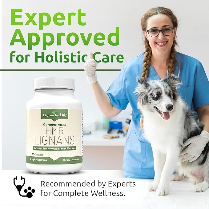 Lignans for Life HMR Lignans for Dogs I Vitamin for Healthy Pet | Wellness Supplement | Nutritional - 90 Capsules I 40mg