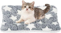 Dog Cat Bed Mat, Soft Coral Fleece Pet Cushion Pad with Cute Star Print, Warm Washable Pet Bed 13x10 Inches, (Gray White), Intended for Medium Small Dog Cat