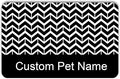 Personalized Dog Cat Food Mat - PU Non-Slip Bottom, Waterproof, Custom Pet Bowl Mat for Food and Water (Wave)