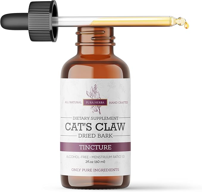 Cat’s Claw Liquid Extract | Alcohol-Free, Vegan, Non-GMO, Gluten-Free | 2 oz Liquid Herbal Organic Tincture