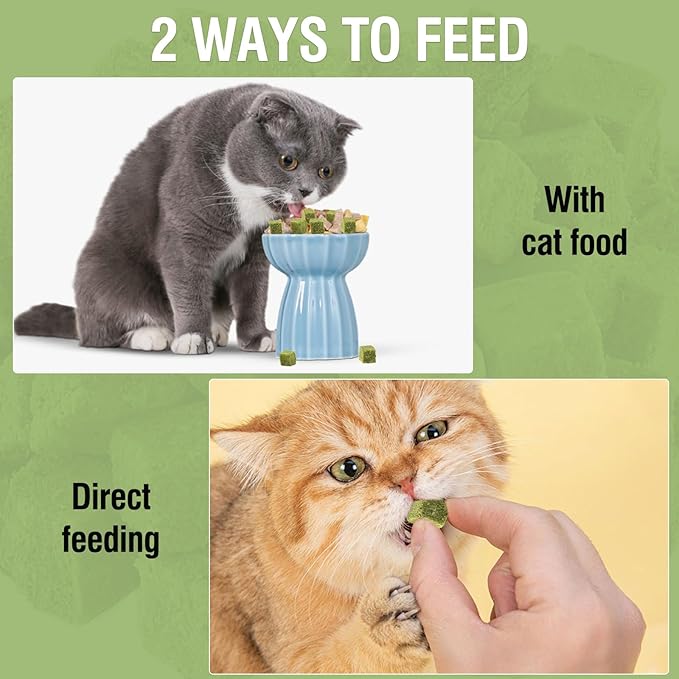 60g/2.13oz Cat Grass Teething Toy Hairballs,Chew Treats for Cats,Edible Cat Chew Toys,Natural for Cats,Teeth Cleaning and Hairball Removal (60g)