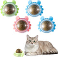 Catnip Ball - 4Packs - Catnip Balls for Cats Wall - Cat Nip Ball- Cat Nips Organic Balls - Magic Lickable for Cat Teeth Cleaning, Play