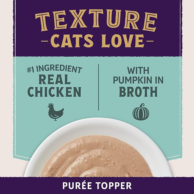 Natural Balance Ultra Protein Plus Wet Cat Food, Immune & Digestive Health Real Chicken with Pumpkin Puree Topper with Chicken Liver & Chicken Heart, High Protein Cat Food - 2.4 oz. (Pack of 24)