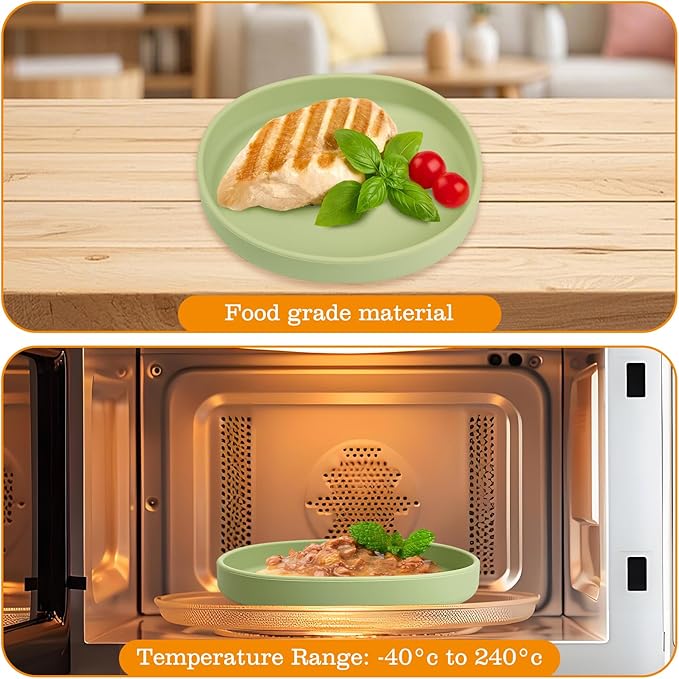 BNOSDM Silicone Dog Food Plate Shallow Dog Bowl Flat Cat Dish 1 Pack Small Puppy Plates for Small Dogs and Cats Whisker Fatigue Pet Feeding Bowls for Dry and Wet Food (Brown)