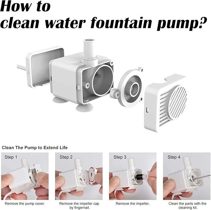 9PCS Pet Water Fountain Cleaning Kit with Compressed Sponge and Storage Box,Dog and Cat Water Fountain Brushes Fit Most Pet Water Dispensers,Pet Drinking Dispenser Cleaning Kit Cleaning brush