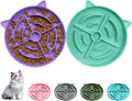 YINEYA 2 Pcs Silicone Slow Feeder Cat Bowl, Cat Slow Feeder for Food Training, Interactive Puzzle Bowls for Puppy, Kitten Dishes to Prevent Overeating, Treat Toys Suitable for Dry and Wet Food