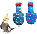 UKJENT Bird Diaper Protective Parrot Nappy 2 Pack, Reusable Flight Suit with Waterproof Inner Layer, Washable Cute Urine Wet Suit for Parrots(M)