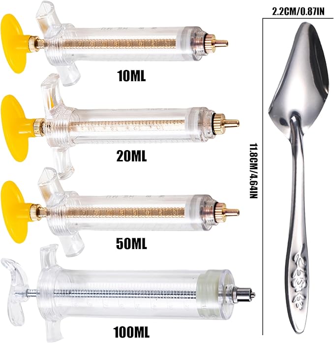 Baby Bird Feeding Syringe Set, Small Pet Parrot Feeding Tubes for Birds, Hand Feeding Tubes Kit Parrot Feeder Food Feeding & Watering Supplies for Small Pet Baby Birds (20ML)