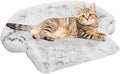 Calming Dog Bed Fluffy Plush Dog Mat for Furniture Protector with Removable Washable Cover for Large Medium Small Dogs and Cats (XS (31"x23.5"x5"), Light Grey)