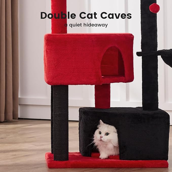 Gardner Pet 41" Tall Cat Tree for Medium-Large Cats, Heavy Duty Cat Trees Towers with 2.8in Posts & Washable Top Perches