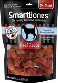 SmartBones Mini Chews With Real Beef 24 Count, Rawhide-Free Chews For Dogs