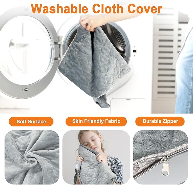 Cat Heating Pad, 6 Adjustable Temperature & 5 Timer Options, 15.7'' x 27.5'' Pet Heating Pad for Cats Dogs, Waterproof Indoor Outdoor Electric Heated Cat Bed Dog Mat with Chew-Resistant Cord (Grey)