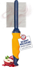 Arm & Hammer Deodorizing Dog Comb with Fragrance Transfer Technology – Scented Dog Grooming Comb for Detangling & Shedding, Dematting Tool For Dogs, Sweet Apple & Rose Scent