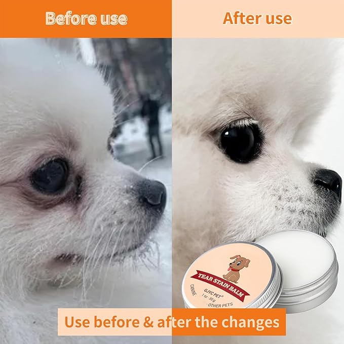 Tear Stain Remover for Dogs 1oz - Dog Tear Stain Remover for White Dogs, Pet Eye Cleaner, Dog Eye Care for Tear Stains, Dog Eye Booger Remover, Cat Tear Stain Remover, Eye Stain Remover for White Fur